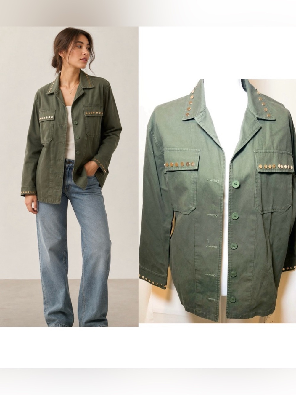 Studded Green Jacket